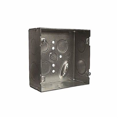 Thomas & Betts Steel City® 72171-3/4-1 Outlet Box, Steel, 42 cu-in Capacity, 1 Outlets, 16 Knockouts, 4-11/16 in H x 4-11/16 in W x 2-1/8 in D